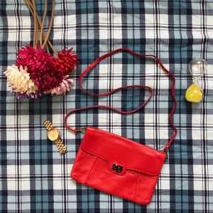 ⚡️Price Drop⚡️Red Leather Crossbody Clutch